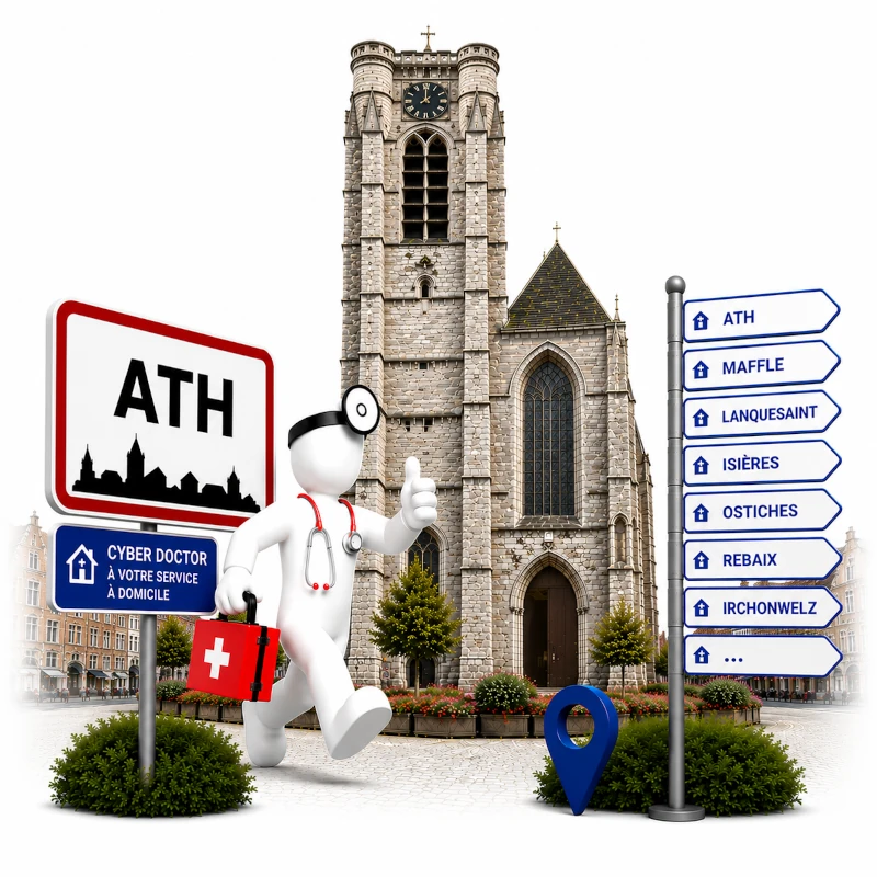 Dépannage informatique à domicile à Ath - CyberDoctor