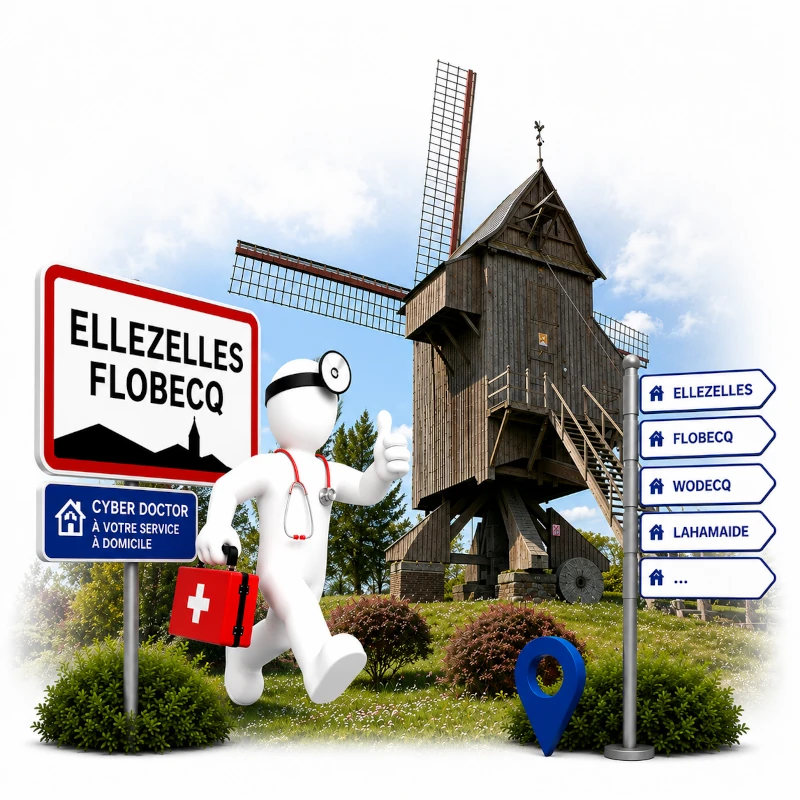 Dépannage informatique à domicile à Ellezelles et Flobecq - CyberDoctor