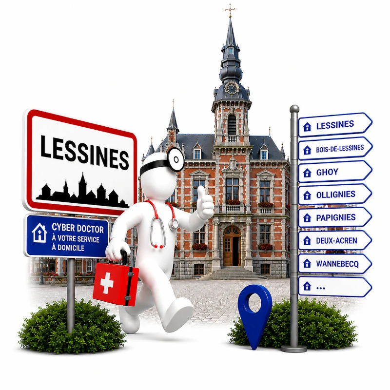 Dépannage informatique à domicile à Lessines - CyberDoctor